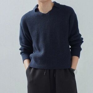 Uniqlo C Mix Yarn Polo Sweater